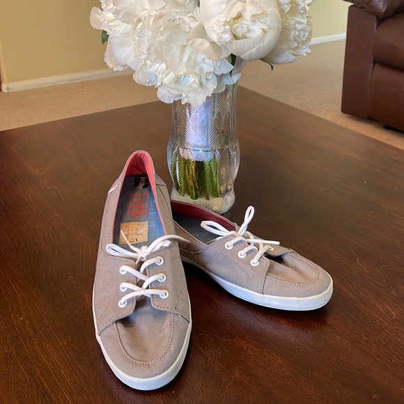 Vans Shoes - Vans Gray Slide On Boat Shoes - Women's Size 9